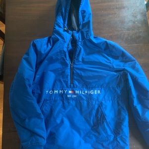 Tommy fleece lined half zip jacket